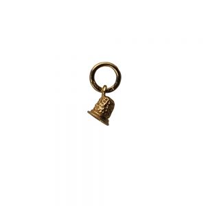 9ct Gold 6x6mm seamstress's Thimble Pendant or Charm