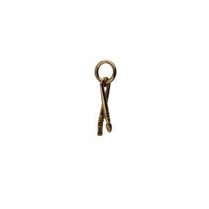 9ct Gold 14x4mm Artist's Brushes Pendant or Charm
