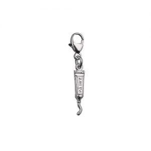 Silver 15x4mm Artist's Paint Tube Charm on a lobster trigger