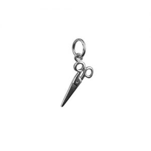 Silver 15x6mm Hairdressers Scissors Pendant or Charm