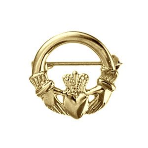 Silver 20mm Claddagh brooch