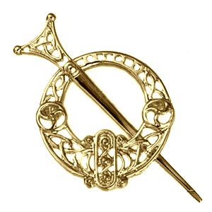 9ct Gold 39x42mm Tara filigree Brooch