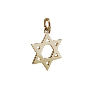 Gold Star of David Pendants & Charms