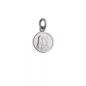 Silver 13mm round Our Lady of Sorrows Pendant