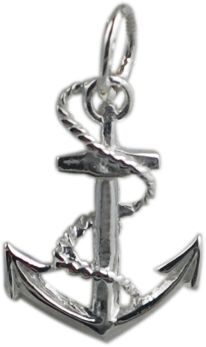 Silver 17x13mm Anchor Pendant or Charm