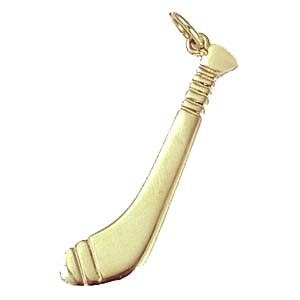 9ct Gold 28x6mm plain Hurley Stick Pendant