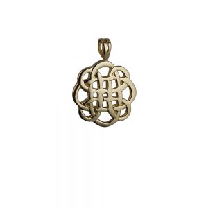 9ct Gold 20mm round celtic Pendant