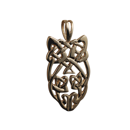 9ct Gold 27x15mm celtic knot design Pendant