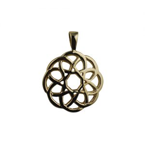 9ct Gold 17mm celtic knot Pendant