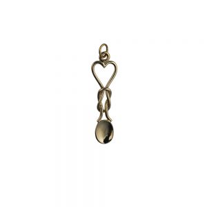 9ct Gold 11x35mm Lovespoon Pendant or Charm