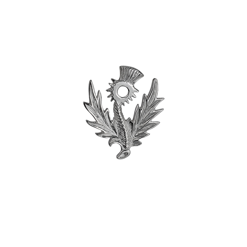 Silver 30x34mm Scottish Thistle Pendant