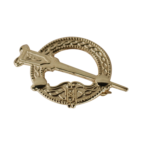 9ct Gold 22mm embossed Tara Brooch