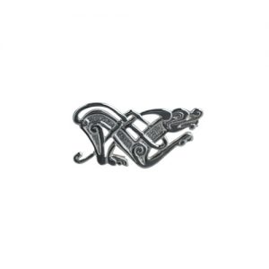 Silver 21x42mm Celtic Animal Brooch