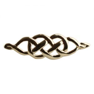 9ct Gold 9x35mm celtic knot design Brooch