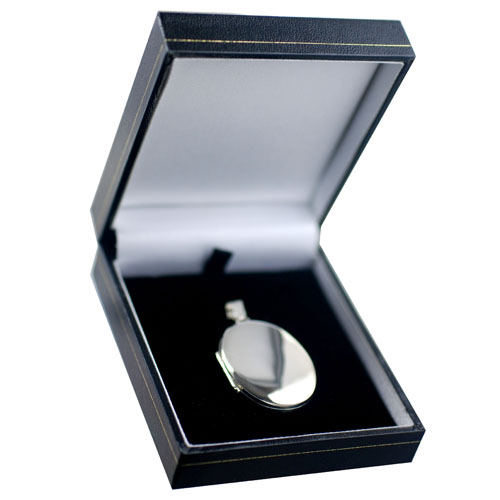 Silver 35x26mm oval plain 4 photo Family Locket - Image 4