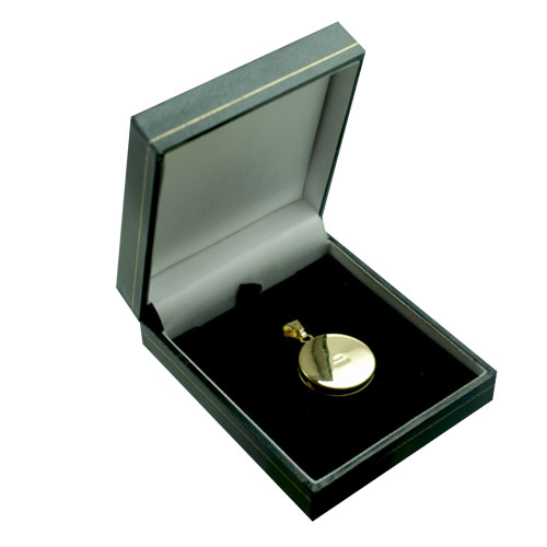 18ct Gold 23mm round plain flat Locket - Image 4