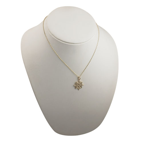 9ct Gold 23x23mm Islamic Motif Pendant with a 1.4mm wide belcher Chain 18 inches - Image 4