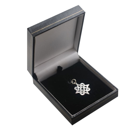 Silver 23x23mm Islamic Motif Pendant - Image 2