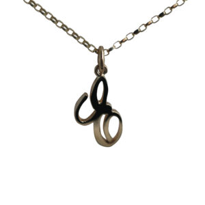 Gold Initial E Pendant