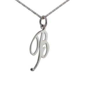 Cheap Silver Initial Letter Necklace
