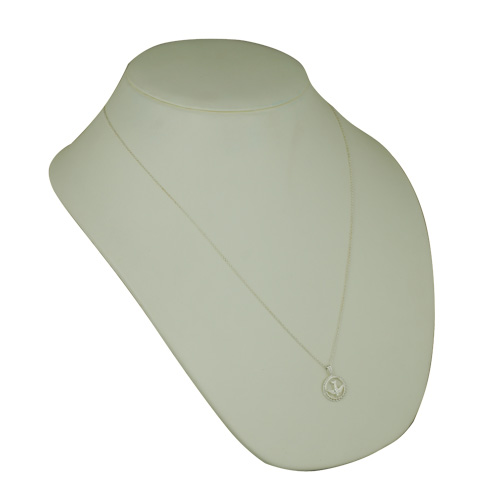 Silver 15mm round Confirmation Dove Pendant with a 1mm wide rolo Chain 24 inches - Image 5
