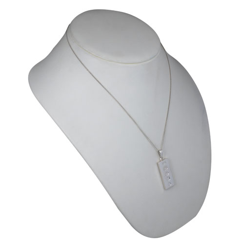 Silver 30x15mm solid display hallmark Ingot 1/2oz Pendant on a bail loop with a 1.3mm wide curb Chain - Image 4