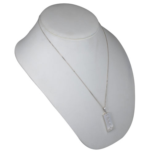 Silver 30x15mm solid display hallmark Ingot 1/2oz Pendant on a bail loop with a 1.3mm wide curb Chain 22 inches - Image 4