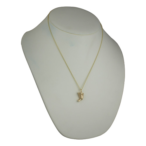 9ct Gold 19x14mm solid Nefertiti bust Pendant with a 1.8mm wide belcher Chain 20 inches - Image 4
