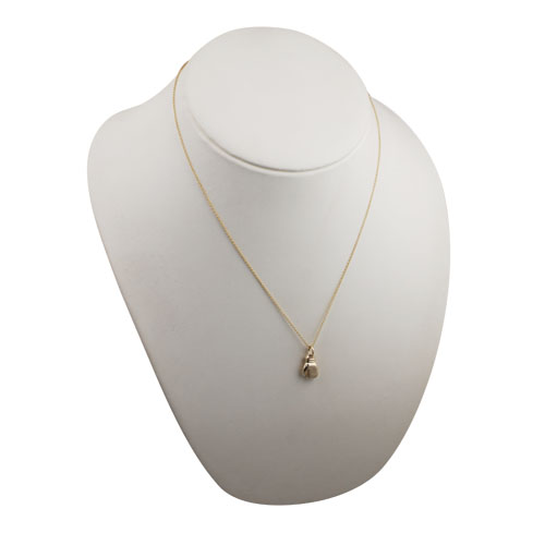 9ct Gold 14x11mm solid Boxing Glove Pendant with a 1.1mm wide cable Chain 20 inches - Image 5