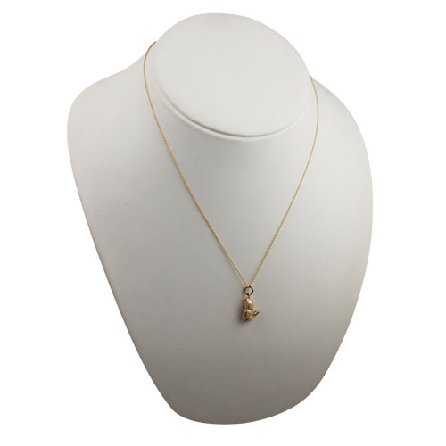 9ct Gold 18x10mm solid Rabbit Pendant with a 1.1mm wide cable Chain 20 inches - Image 4