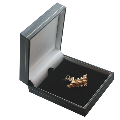 9ct Gold 16x27mm solid Steam Locomotive Pendant or Charm - Image 4