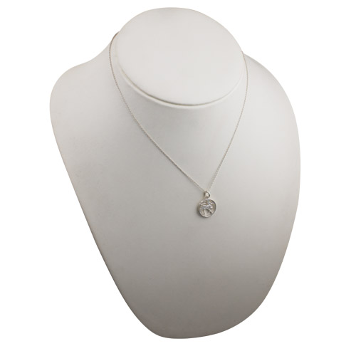 Silver 15mm pierced Sagittarius Zodiac Pendant with a 1mm wide rolo Chain 18 inches - Image 4