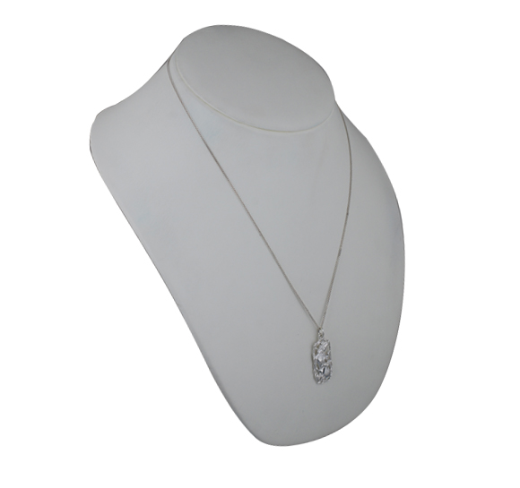 Silver 33x17mm Aquarius Zodiac Pendant with a 1.3mm wide curb Chain 22 inches - Image 5