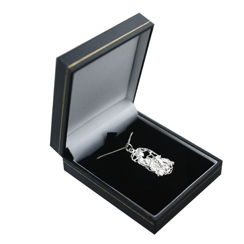 Silver 33x17mm Capricorn Zodiac Pendant with a 1.3mm wide curb Chain 24 inches - Image 3