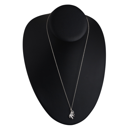 Silver 18x9mm solid Elephant Pendant with a 1mm wide rolo Chain 20 inches - Image 4
