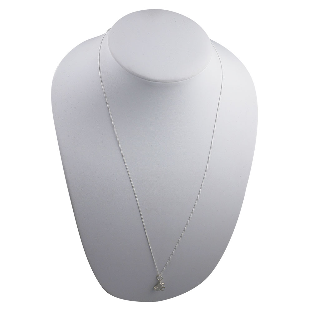 Silver 8x12mm solid Pram Pendant with a 1mm wide curb Chain 24 inches - Image 4
