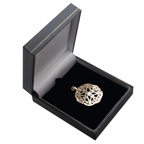 9ct Gold 27mm round celtic knot design Pendant - Image 2