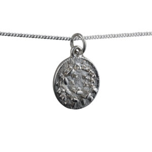 Silver 16x14mm Stonehenge Pendant with a 1mm wide rolo Chain