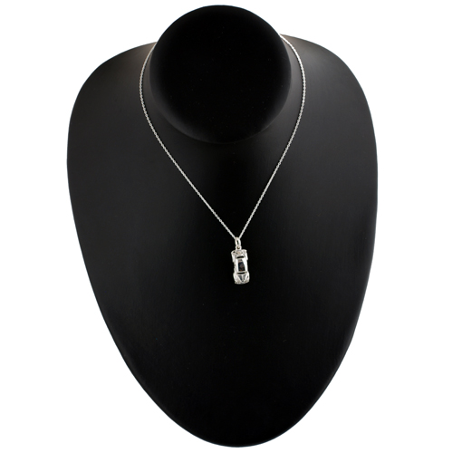 Silver 20x8mm Vintage Car Pendant with a 1mm wide rolo Chain 14 inches Only Suitable for Children - Image 4