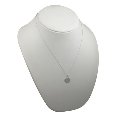 Silver 15x16mm round Good Luck spinning Disc Pendant with a 1mm wide rolo Chain 20 inches - Image 5