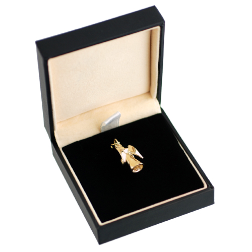 9ct Gold 17x12mm solid Guardian Angel Pendant or Charm - Image 3