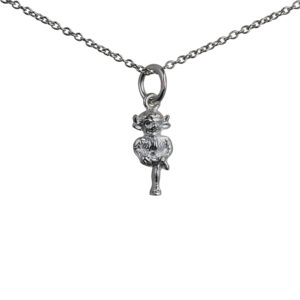 Silver 13x6mm Imp Pendant with a 1mm wide rolo Chain