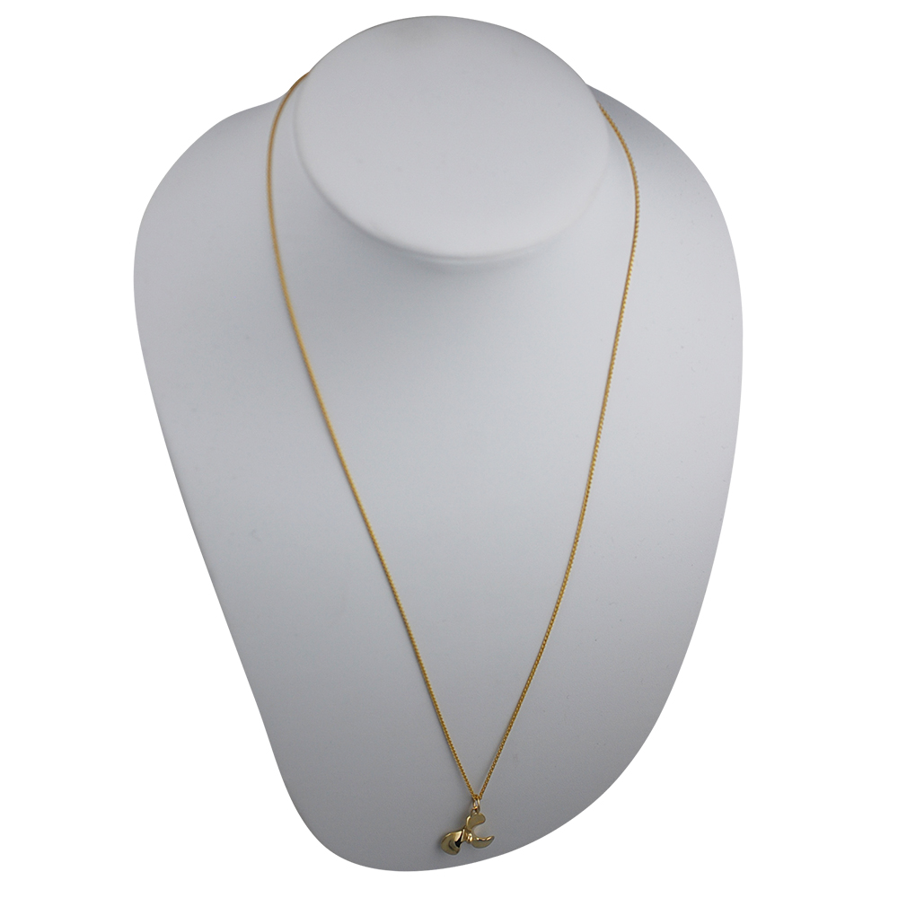9ct Gold 17x20mm Propellor Pendant with a 1.1mm wide spiga Chain 24 inches - Image 4