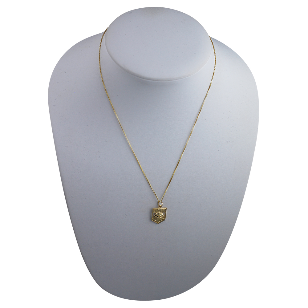 9ct Gold 17x14mm England Badge Pendant with a 1.1mm wide cable Chain - Image 3