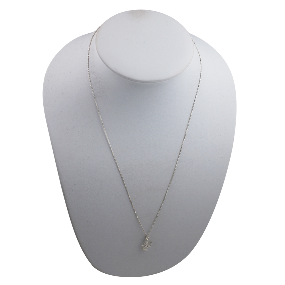 Silver 13x13mm Isle of Man Legs Pendant with a 1mm wide rolo Chain 22 inches - Image 3