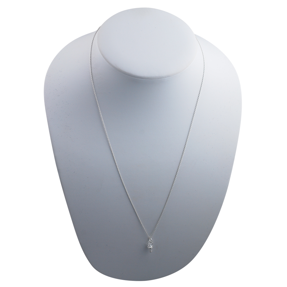 Silver 14x6mm Babies Dummy Pendant with a 1mm wide rolo Chain 22 inches - Image 4