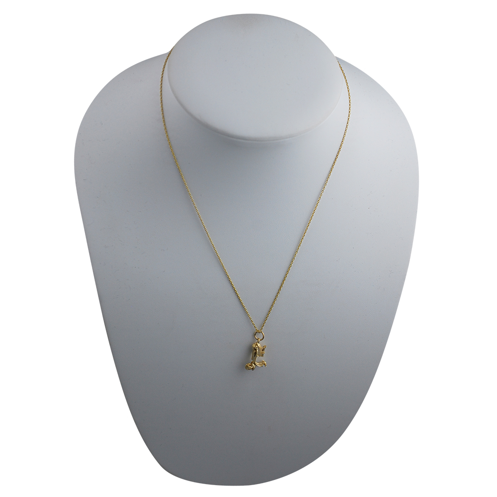 9ct Gold 17x12mm Scooter Pendant with a 1.1mm wide cable Chain - Image 2
