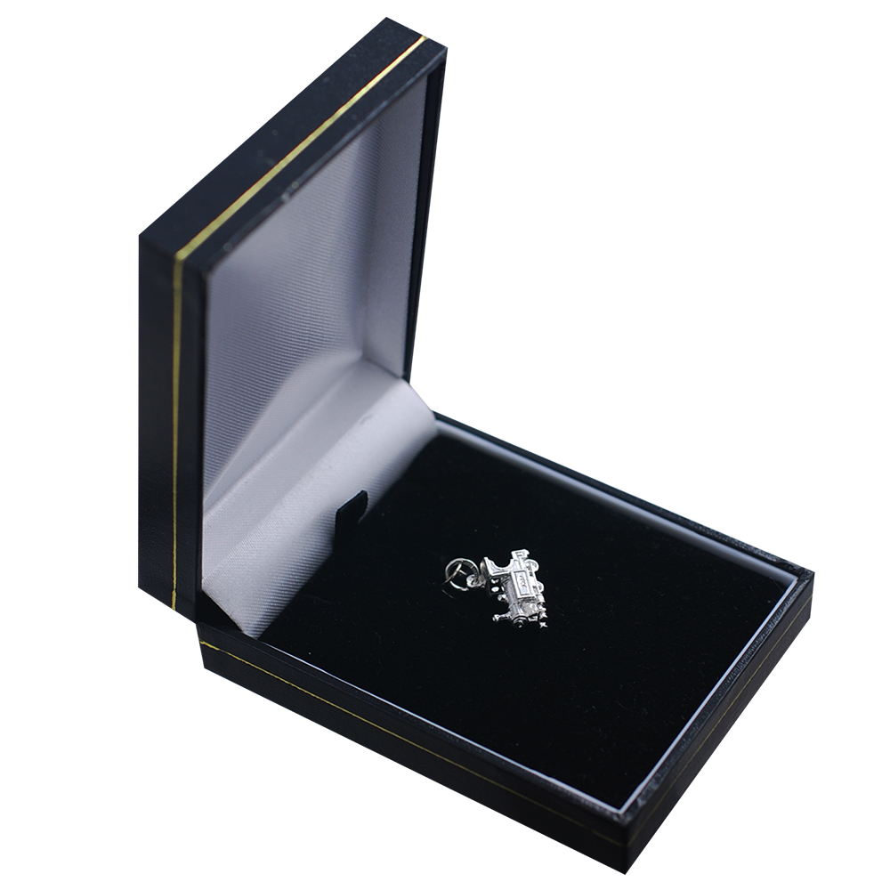 Silver 15x6mm Train Pendant or Charm - Image 3