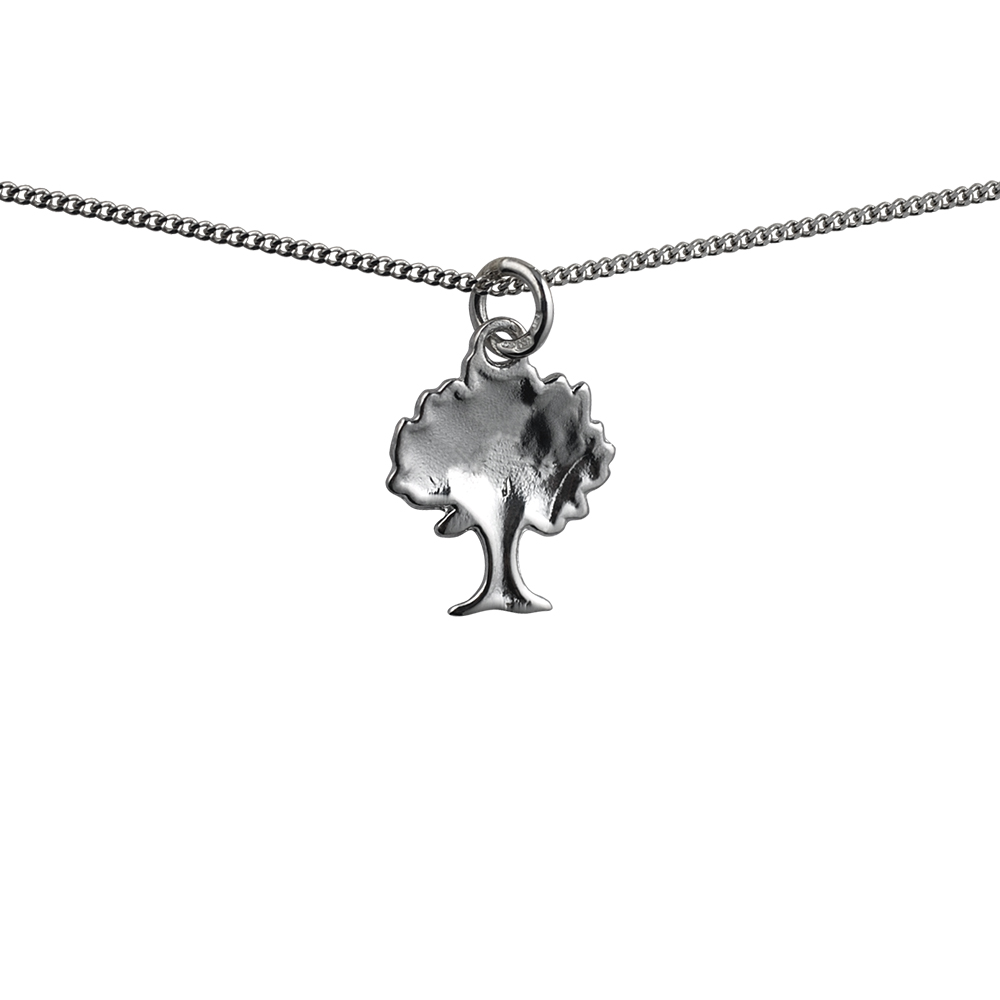 Silver 18x17mm Tree of Life Pendant with a 1.3mm wide curb Chain 24 inches - Image 2