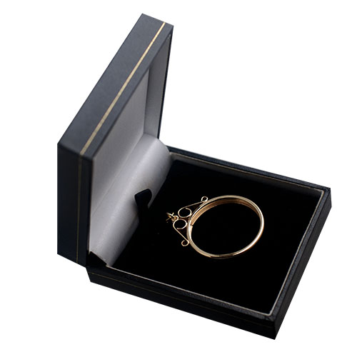 9ct Gold 34x40mm ?5 five pound coin Sovereign coin mount holder with 2 scrolls Pendant - Image 3